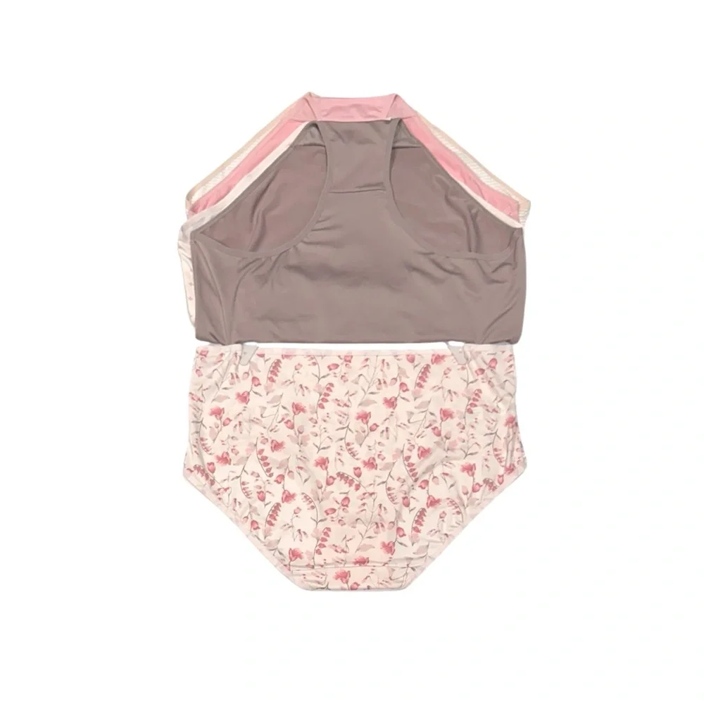 LAURA ASHLEY 5 Pack Floral Stripes Soft Comfy Stretch Briefs Panties NWT 1X - Picture 10 of 14